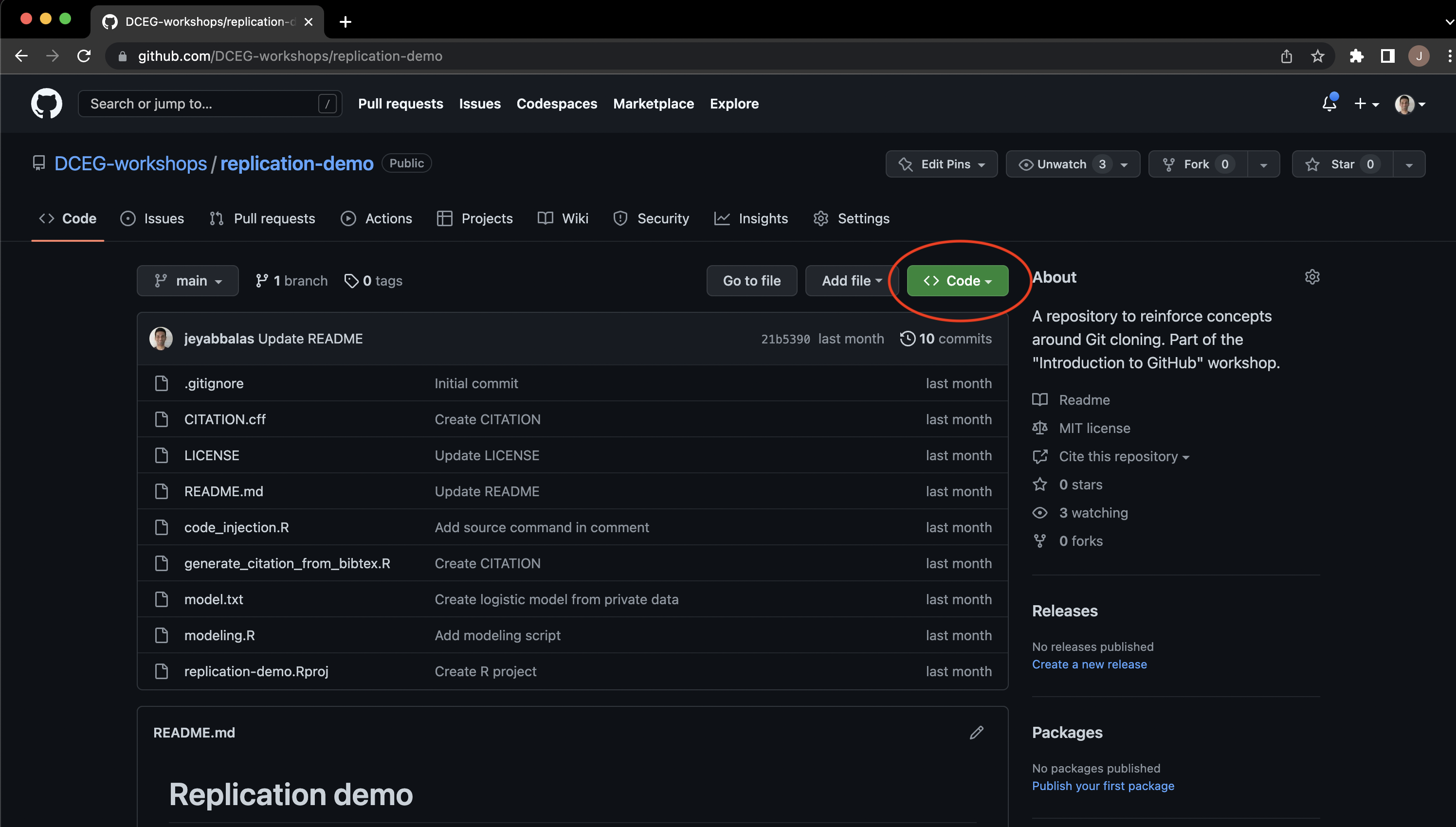 GitHub repository to clone